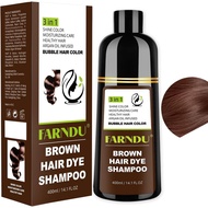 Brown Hair Dye Shampoo for Women Men, Natural Herbal Ingredients Natural Gray Hair Colour Shampoo