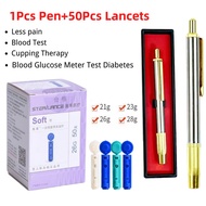 【New Design】Pen Bekam Stainless Steel+Jarum 50pcs 21G/26G/28G Lancet Needles/Kotak Jarum Bekam Cuppi