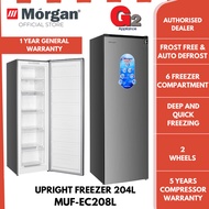 MORGAN FROST FREE 204L MUF-EC208L UPRIGHT FREEZER [READY STOCK]-MORGAN WARRANTY MALAYSIA