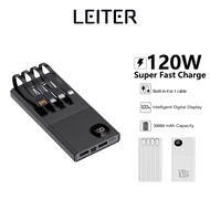 Leiter 3 CCC Powerbank Fast Charging 120W 30000 mAh Power Bank With Built in Cable for iPhone Samsun