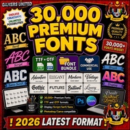 [CHEAPEST IN SHOPEE] 30000 Premium Fonts Collection 2026 TTF OTF Mega Bundle Photoshop Canva