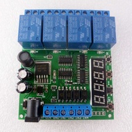 DC 5V 9V 12V 24V 4-Channel Digital Tube Multi-Function Delay LED Time Timing Relay