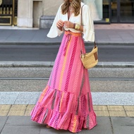 Lady Party Skirt Women Skirt Flowy and Comfortable Womens Ruffle Maxi Skirt Perfect for Casual Stree