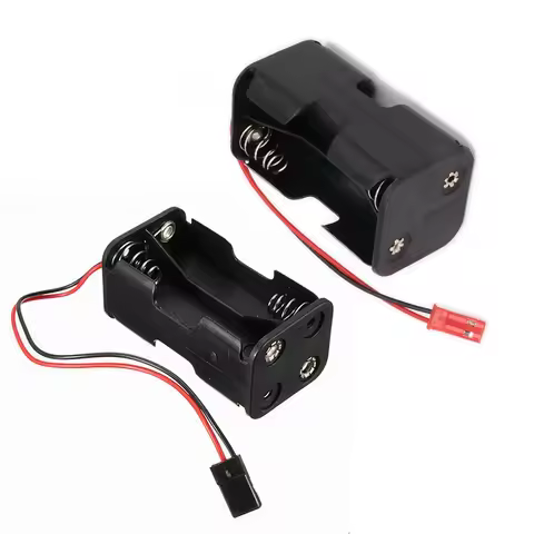 6V 4xAA Battery Container Case Holder Pack Box JR JST Plug Receiver for Redcat HSP 1/8 1/10 RC Nitro