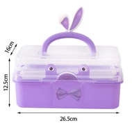 Multipurpose Tool Box 3-Layer Storage Box Folding Tool Stationery Art Supplies Goo Card Hardware Par