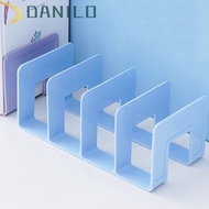 DANILO Desktop Bookends, Bookshelf 4 Grid Divider Book Stand, Stationery Display Simple Durable Desk