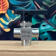 Ball valve 3 way stainless 304 female G 1/8