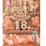 PartyMaster pink moon LED birthday set [LED SERIES]