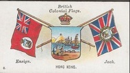 1907年英屬香港殖民徽章, 駐港海軍及總督旗幟紀念卡(戰前時期, 英國出品,少見)