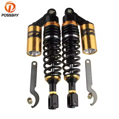 POSSBAY 320mm 340mm 360mm Motorcycle Shock Absorbers Suspension Rear Air Protect for Honda Yamaha Su