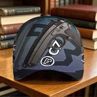 CZ-USA 3D Cap - Dark Camo Pattern with CZ 75 SP-01 Graphic Logo, Durable Quick-Dry Sports Visor for 