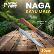 Juragan Pisau | Golok Sembelih Gagang Naga Ukir Coklat Tebas Kayu dan Bambu | Pisau Sembelih