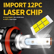 ஐ 2Pcs 9600Lm Motorcycle H11 LED Headlight Bulbs 42W Para Sa Kawasaki NINJA Zx6r 2007 - 2012 U