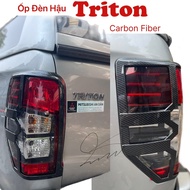 Triton 2019 2020 2021 2022 2023 Carbon Fiber Headlight Trim Light Cover (Nice Type) mitsubishi Car A