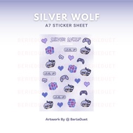 Silver Wolf A7 Sticker Sheet - BerieDuet fan merch Honkai Star Rail HSR