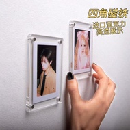 Acrylic Aidou Small Card Display Frame Magnetic Polaroid Photo Frame Card Photo Refrigerator Sticker