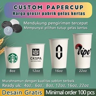 PAPER CUP PAPER CUP CUSTOM Paper Cup Single Wall Paper Cup Double 4oz 6oz 8oz 12oz 16oz 22oz - Leak-