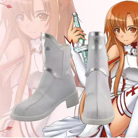Anime Yuuki Asuna Cosplay Shoes Yuuki Asuna Cosplay Short Boots Women Men Halloween Role Play Cos Pr