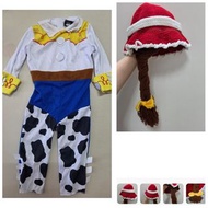 正版 反斗奇兵 Toy story 4  翠絲連身衫 連 針織帽 假髮 12-18m Disneyland Halloween baby girl Jessie costume ,萬聖節造型   sf