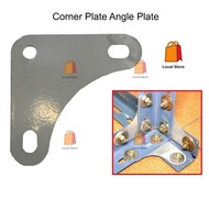 [ 1 PCS ] Corner Plate / Angle Plate for Slotted Angle Rack Bar / Bracket Siku Besi Rak Lubang / BOLT &amp; NUT