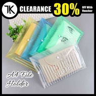 [LOCAL] Clear Colourful A4 Paper File Folder Stripes Transparent A4 Holder Fail Kertas Plastik PP 大容