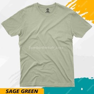 Kaos POLOS Short Sleeve COTTON COMBED 30S - KATUN Tiedye SHIRT SOURCE Color SAGE GREEN Sumberblessin