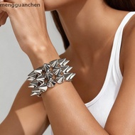 [mengguanchen] Y2K Triple Layer Stud Punk Bracelet - Goth Grunge Accessories for Women [TW]