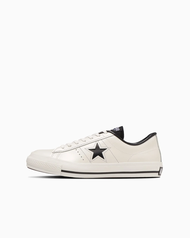 日本限定 Converse ONE STAR J 日本製 白色x黑星星/ 24 cm