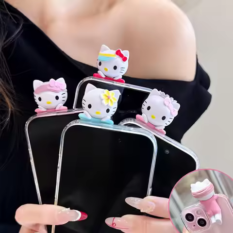 Cute Hello Kitty 3D Pendant Case for Samsung Galaxy S23 S24 S22 Ultra S21 S20 FE Note 20 A15 A25 A35