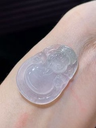 冰種紫羅蘭觀音玉墜