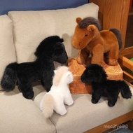 Taoyuan Shipment 2025 Wild Horse Doll Plush Toy White Dragon Black Ragdoll Children Gift C8FY