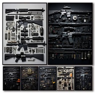 Canvas Painting Decorative Paintings Modern Weapon M4A1 Wall Decoration Poster Automatic Rifle Gun P