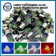 PROMO LAMPU STOP REM 24 MATA LED KEDIP DAN JALAN 2 MODE FLASH RUNNING 12 VOLT
