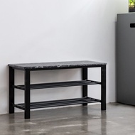 【拜爾家居】大理石紋穿鞋椅