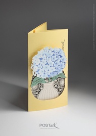 【新年賀卡】  繡球花立體賀卡 (三入裝)  (FGC-14)