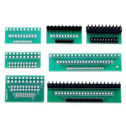 5pcs 10/20 Pin Single Double Row PCB Adapter Board 1.27mm 2.0mm 2.54mm Pitch Mutual Conversion 10P/2
