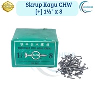 CHW Wood Screw / Wood Screw + 1 1/ 2 inch x 8mm