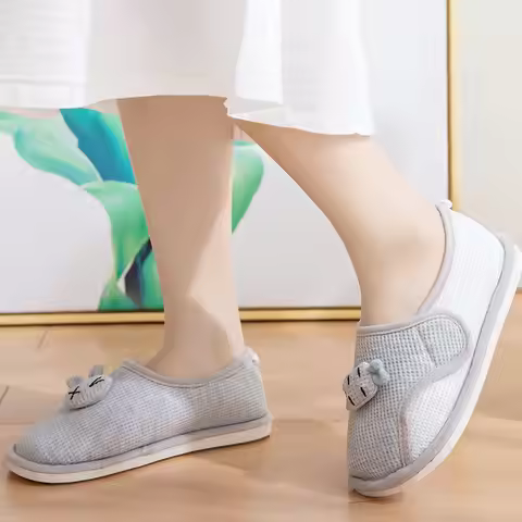 Women's Memory Foam Diabetic Slippers Comfy Cozy Arthritis Edema House Shoes Adjustable Closed Toe I