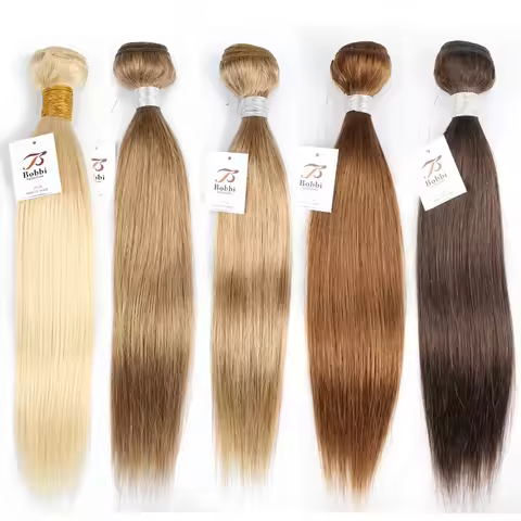 1 Piece Color #8 #27 #4 Brown Pure Color Remy 100% Human Hair Bundles Extension 95(±5)gram Ash Blond