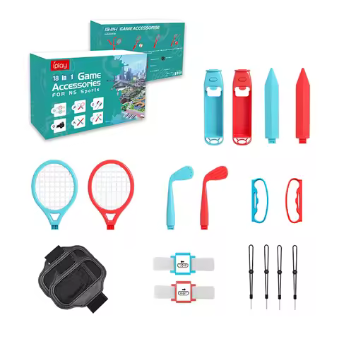 18 in 1 Accessories Kit for Switch Sports Games for Switch Family Party Game Sports Accessories Bund