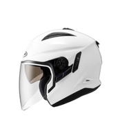 Free Gift ZEUS ZEUS ZS-613B 613B Plain White Half Cover 3/4 Helmet Double Lens Taichung Warehouse He