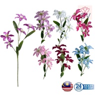 5 Head Burn Edge Orchid Bauhinia For Wedding Home Office Decoration |Bunga Hiasan Pelamin Perkahwina