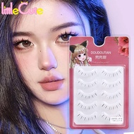 5 Pairs Comic Barbie Wildcat Lower Eyelashes / Lazy One-piece Transparent Stem False Eyelashes / Women Faux Chemical Fiber False Eyelashes / Beauty Makeup Lashes Extension Tools