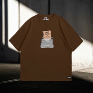 WNDR Q4 2025 Typewriter brown Heavyweight Oversize t-shirt