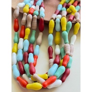 Plain avocado glass beads glass beads java beads jombang bead/