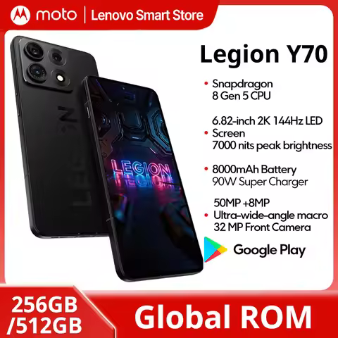 Lenovo Legion Y70 2026 Gaming Smartphone Global ROM Snapdragon 8 Gen 5 CPU 6.82 Inch 144Hz Display 8