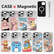 CASECASE Electroplated Silver Border Mirror effect Magnetic phone case【Bugcat Capoo】For iPhone 17 16