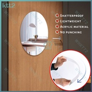 Mirror wall self-adhesive oval acrylic bathroom mirror sticker home decoration HD glass soft wall sticker