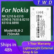 BLB-2 BLB2 Large capacity Battery For Nokia NK 5210/6510/6590/7650/8210 Batteries New High Quanlity