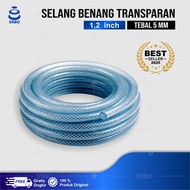 Selang Air Permeter 1.2 Inch Transparan Super Tebal 5mm Serat Benang Anyam High Quality Terlaris Cod